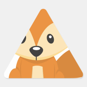 Foxy fox triangle sticker