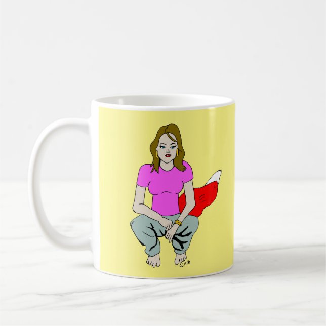 foxy girl coffee mug (Left)