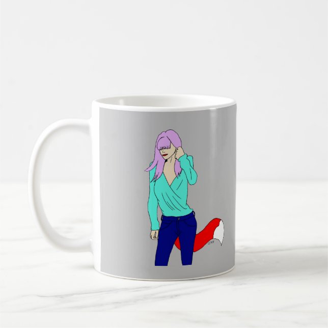 foxy girl   coffee mug (Left)