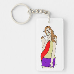 foxy girl keychain