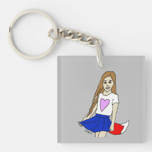 foxy girl  keychain
