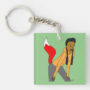 foxy girl  keychain