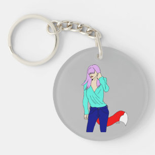 foxy girl   keychain