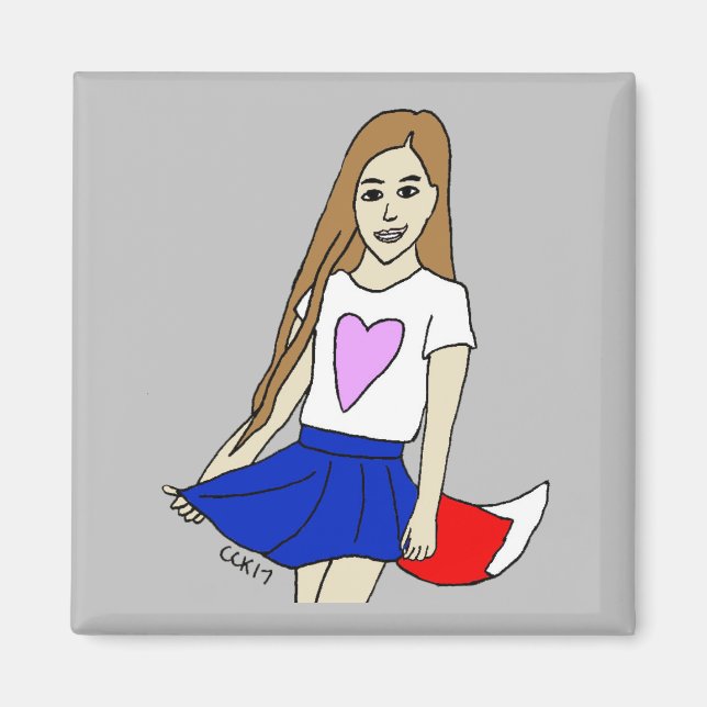 foxy girl magnet (Front)