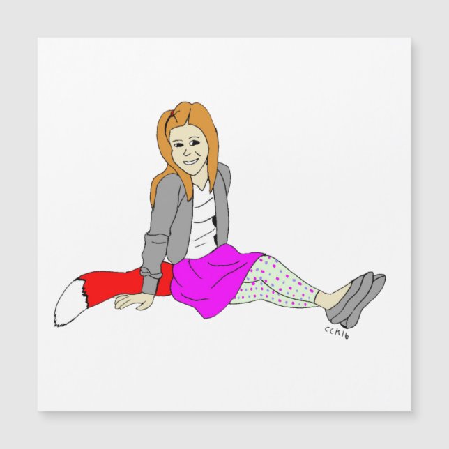 foxy girl  magnet (Front)