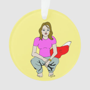 foxy girl   ornament