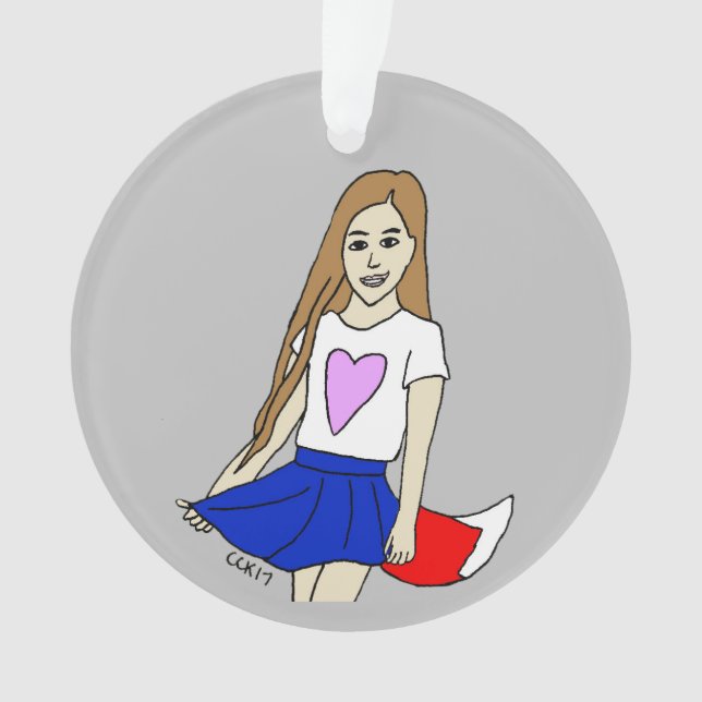 foxy girl  ornament (Front)