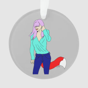 foxy girl ornament