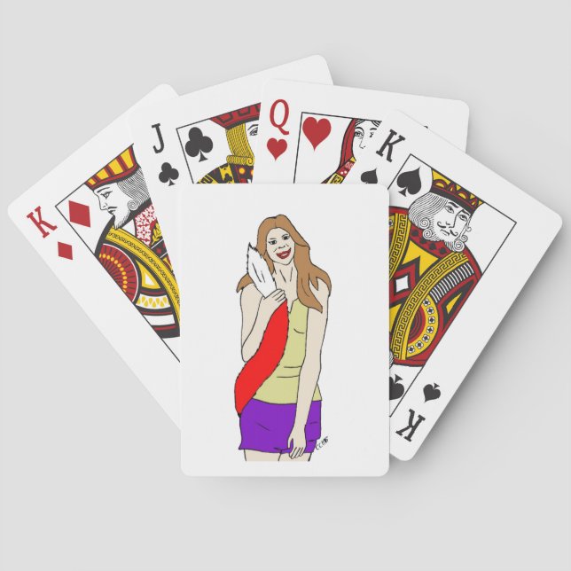 foxy girl  playing cards (Back)