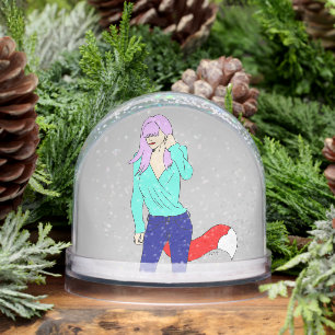foxy girl   snowglobe