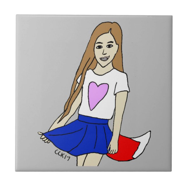 foxy girl tile (Front)