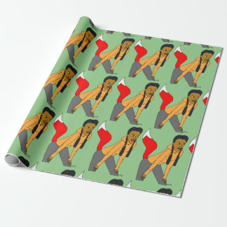 foxy girl  wrapping paper