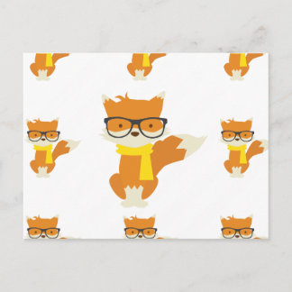 Foxy Hipster Postcard