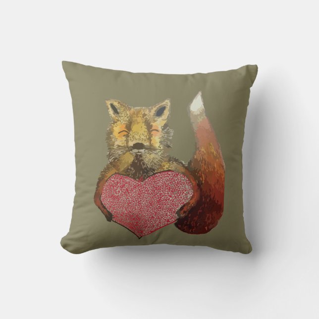 Foxy in Love cushion (Front)
