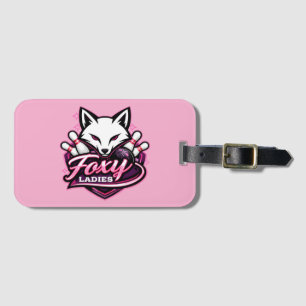 Foxy Ladies Bowling Team Logo Luggage Tag