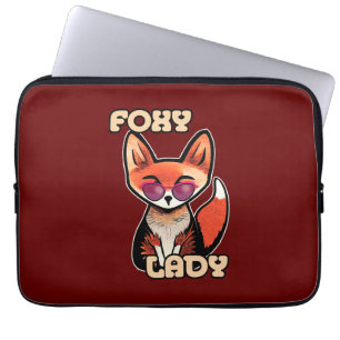 Foxy Lady Cute Fox Laptop Sleeve