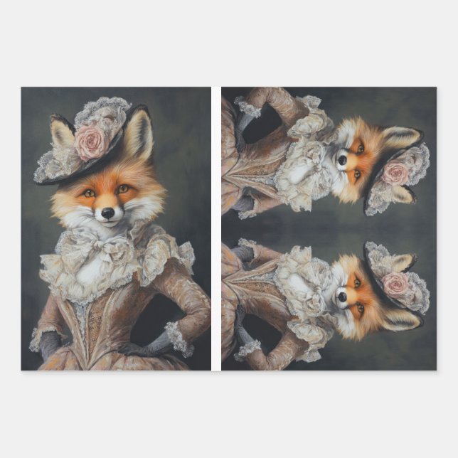 Foxy Lady Fox Decoupage Paper (Front 3)