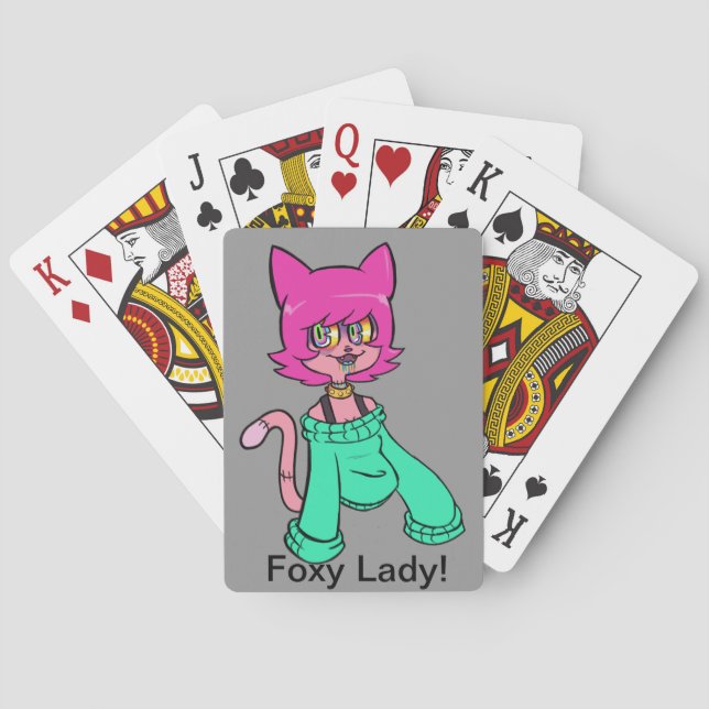 Foxy Lady Playing Cards (Back)
