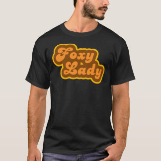 Foxy Lady - Retro 70s - Logo Fitted T-Shirt