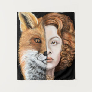 Foxy Lady - Tapisserie faciale - Peinture Art