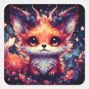Foxy Little Devil Square Sticker