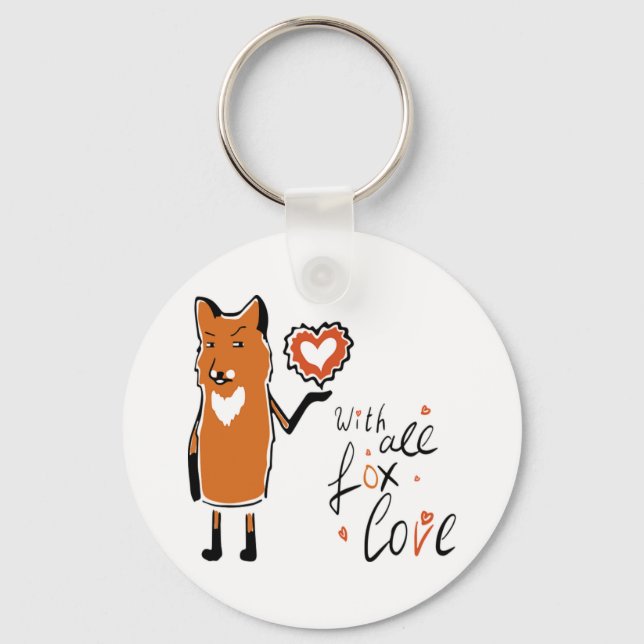 Foxy Love Keychain (Front)