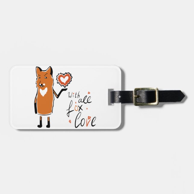 Foxy Love Luggage Tag (Front Horizontal)