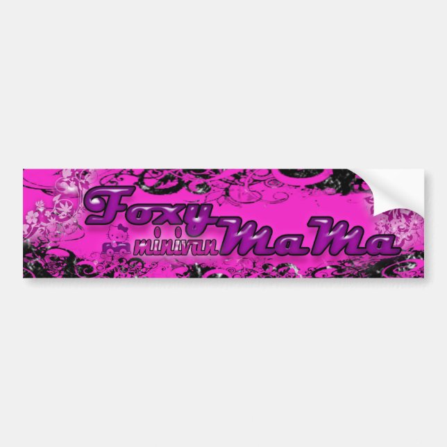 Foxy Mama Bumper Sticker (Front)