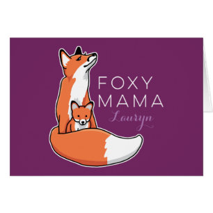 Foxy Mama Red Fox with Pup, Personalized