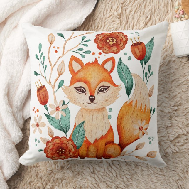 Foxy Meadow 20x20 Throw Pillow (Blanket)