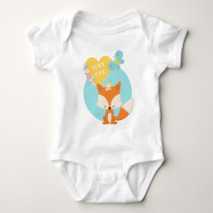 Foxy One Heart Butterfly Baby Bodysuit