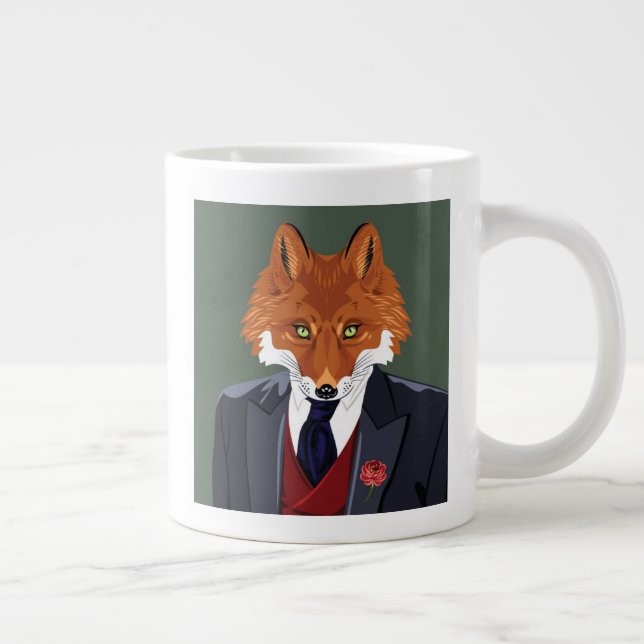 Foxy Portrait Large Coffee Mug (Right)