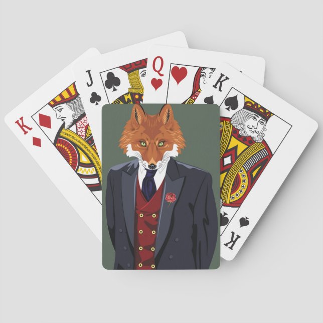 Foxy Portrait Playing Cards (Back)