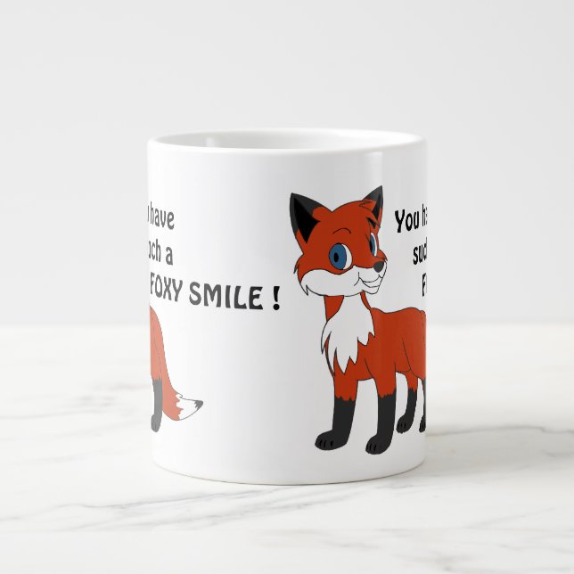 FOXY SMILE ! LARGE COFFEE MUG (Front)