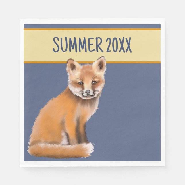 Foxy Summer Paper Napkin (Front)
