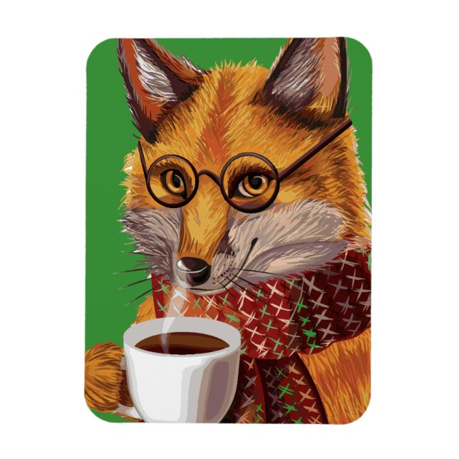 Foxy Tea Time Magnet (Vertical)