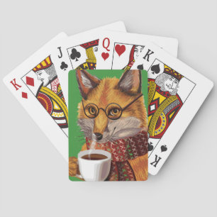 Foxy Tea Time Playing Cards