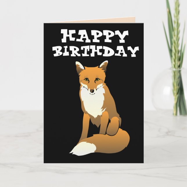 FOXY ! TOUJOURS UN FOX HEUREUX CARTES D'ANNIVERSAI (Devant)