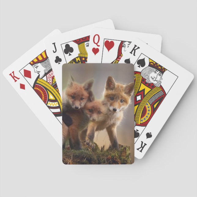 Foxy Triplets Playing Cards (Back)