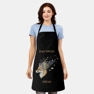 Foxy Writer Celestial Dream Whimsical Fox & Quil Apron