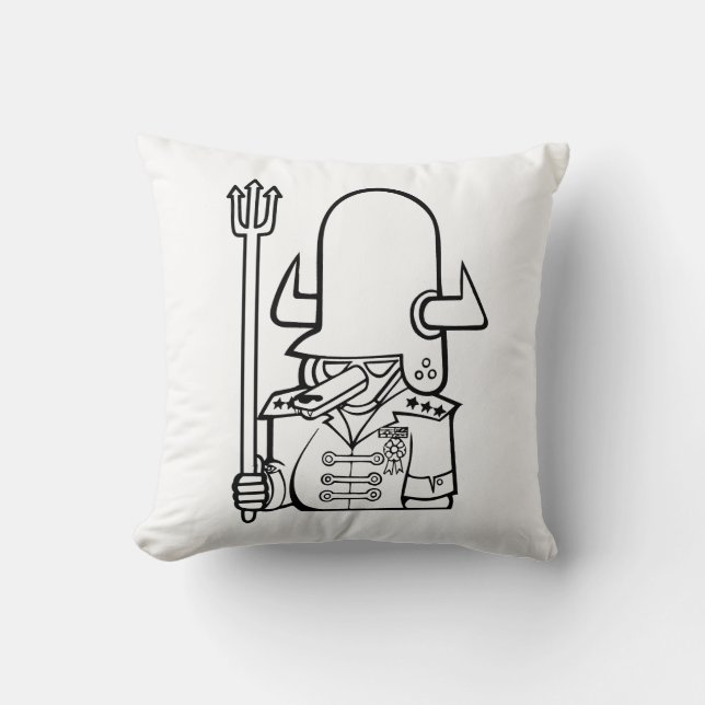 FoxyFortress.v1 Throw Pillow (Front)