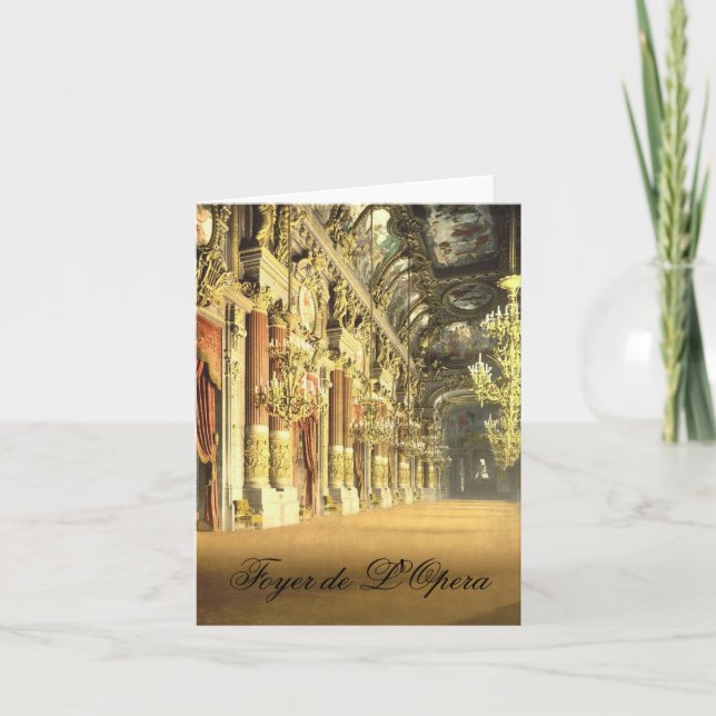 Foyer de L'Opera Blank Note Card (Front)