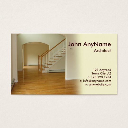 foyer in new construction home business card