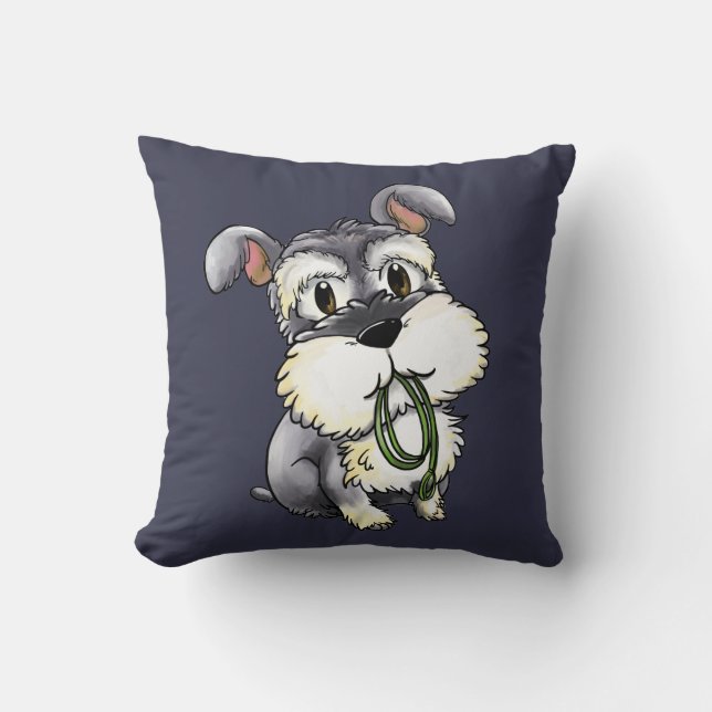 Fozi Schnauzer - Custom Decorative Pillow (Front)