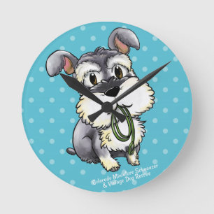Fozi Schnauzer - Horloge murale personnalisable