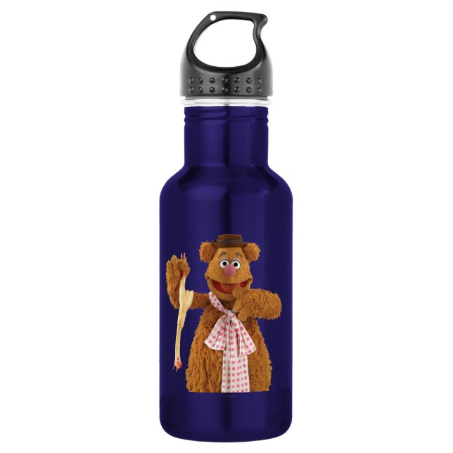 Fozzie Bear holding a rubber chicken 532 Ml Water Bottle (Front)