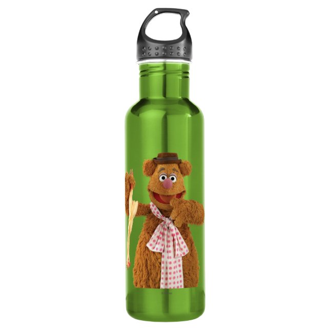 Fozzie Bear holding a rubber chicken 710 Ml Water Bottle (Front)