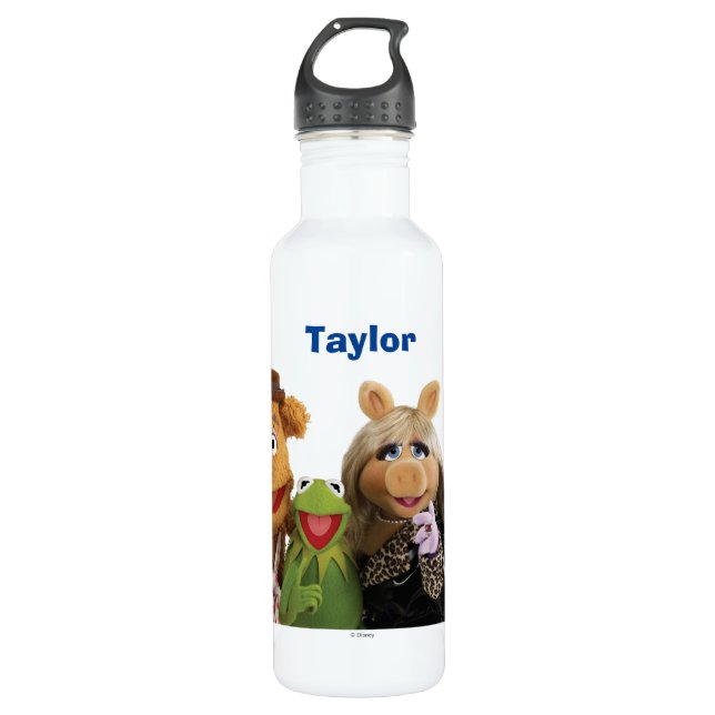 Fozzie, Kermit, Miss Piggy, and Gonzo 710 Ml Water Bottle (Front)