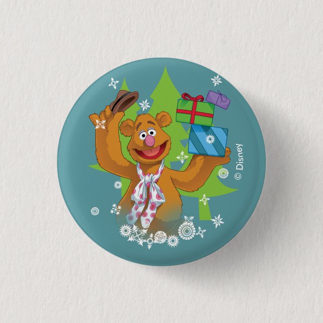 Fozzy the Bear | Happy Holidays 1 Inch Round Button (Front)