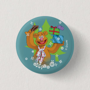 Fozzy the Bear   Happy Holidays 1 Inch Round Button